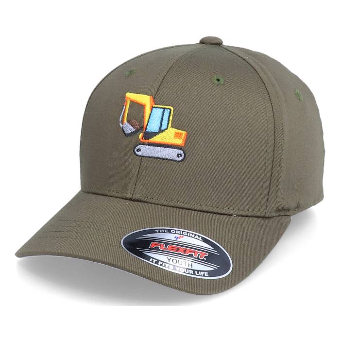 Kiddo Cap 【 Kids Excavator Olive Flexfit Kids Green 】 olive オリーブ ジュニア キッズ green 緑・グリーン|スニケス
