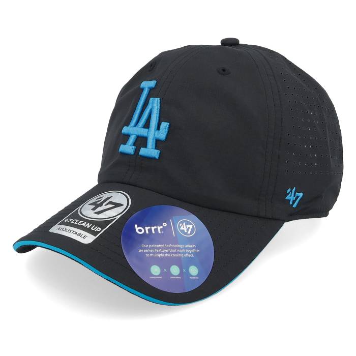 フォーティーセブンブランド 47 Brand 【 Los Angeles Dodgers Mlb 47 Clean Up Black Dad Cap Men Black 】 ドジャース 黒いこと 黒いこと 旗がしら かぶり笠 メンズ 黒いこと 黒いこと