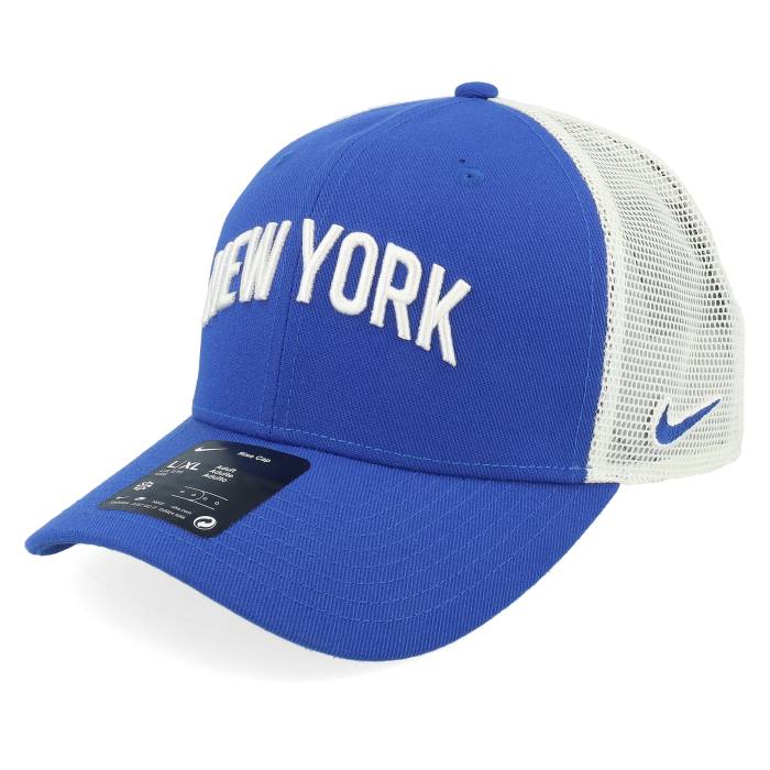 Nike Mlb 【 New York Mets Dri-Fit Rise Rush Blue/Natural Trucker - Nike Men Blue 】 メッツ 素っ気ない相応う ライズ rush 混雑時 トラッカー メンズ 青味 青み