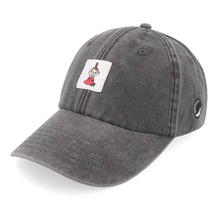 Moomin 【 Little My Black Denim Dad Cap Men Black 】 黒色 ブラック デニム キャップ 帽子 メンズ 黒色 ブラック|スニケス