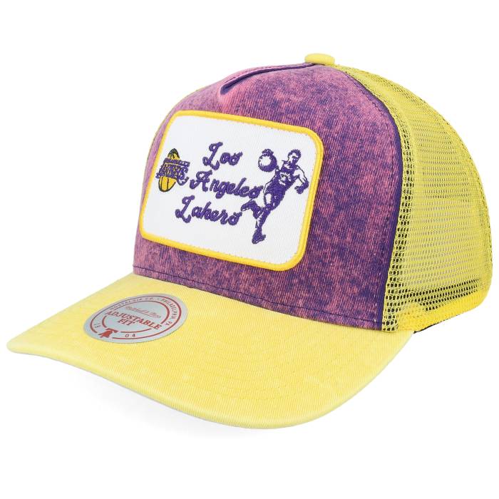 ミッチェル\u0026ネス Mitchell \u0026 Ness 【 Los Angeles Lakers Hometown Purple/Yellow A-Frame Trucker Men Purple 】 Lakers レイカーズ トラッカー メンズ Purple 紫・パープル