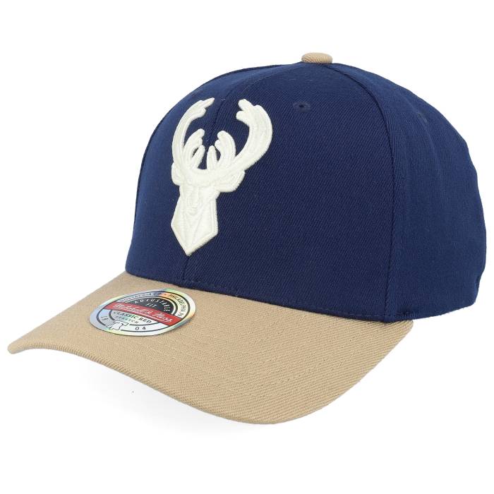 ミッチェル\u0026ネス Mitchell \u0026 Ness 【 Milwaukee Bucks Sand Storm Navy/Sand A-Frame Adjustable Men Blue 】 ミルウォーキー バックス 砂色・真砂 メンズ 青味 青み