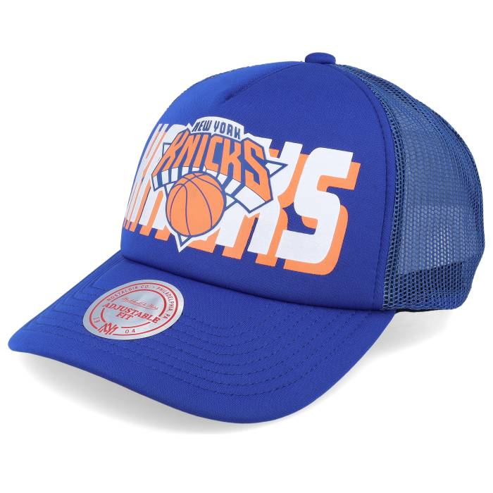 ミッチェル&ネス Mitchell & Ness 【 New York Knicks Billboard Blue Trucker Men Blue 】 ニックス 青色 ブルー トラッカー メンズ 青色 ブルー|スニケス