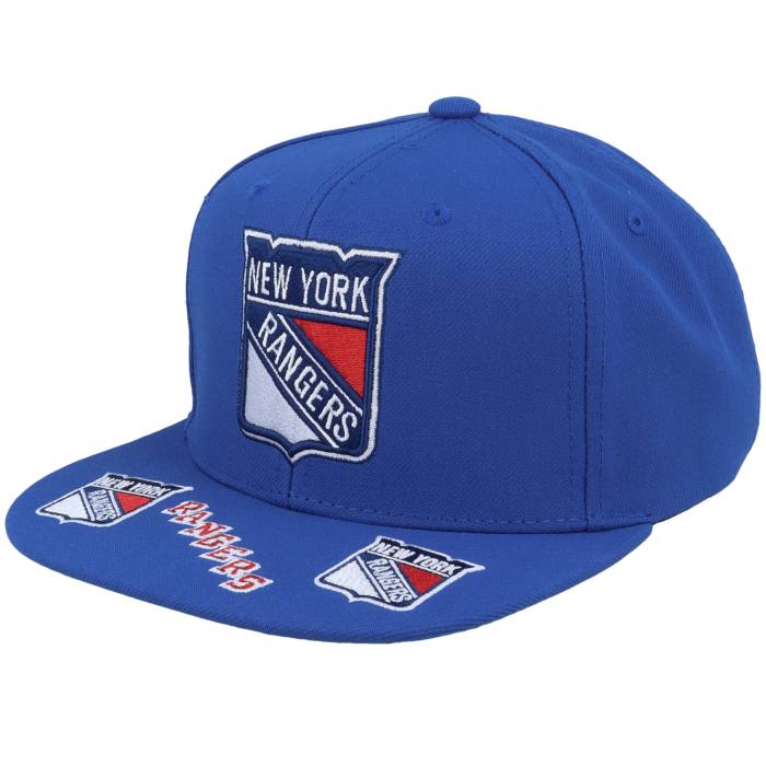 ミッチェル&ネス Mitchell & Ness 【 New York Rangers Vintage Hat Trick Blue Snapback Men Blue 】 レンジャース vintage ビンテージ・ヴィンテージ 青色 ブルー Snapback スナップバック バッグ メンズ 青色 ブルー｜スニケス