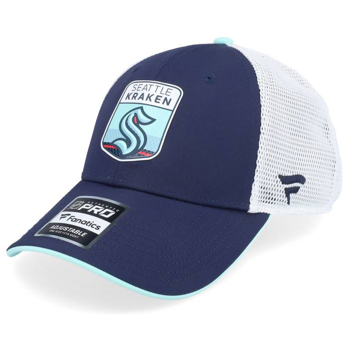 ファナティクス Fanatics 【 Seattle Kraken Authentic Pro Draft Podium Black/White Trucker Men Blue 】 シアトル オーセンティック プロ トラッカー メンズ 青色 ブルー