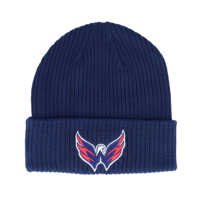 ファナティクス Fanatics 【 Washington Capitals Core Knit Athletic Navy Cuff Men Blue 】 ワシントン キャピタルズ コア ニット 紺色 ネイビー メンズ 青色 ブルー|スニケス