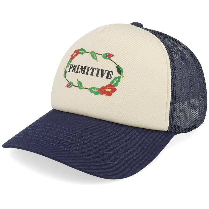 Primitive Apparel 【 Marquee Stone/Navy Trucker Men Blue / Beige 】 トラッカー メンズ 青色 ブルー ベージュ