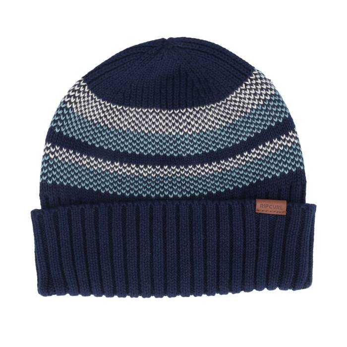 リップカール Rip Curl 【 Surf Revival Stripe Reg Beanie Navy Cuff Men Blue 】 Stripe ストライプ キャップ 帽子 紺色 ネイビー メンズ 青色 ブルー｜スニケス