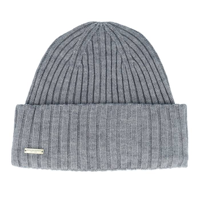 Seeberger 【 Knit Beanie Smoke Grey Cuff Women Grey 】 ニット キャップ 帽子 灰色 グレー レディース 灰色 グレー