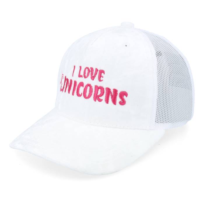 【★百貨店SALE★6/11真夜中2時迄】Unicorns 【 Kids I Love  Youth White Velvet A-Frame Trucker Kids White 】 小わっぱ用 白いこと 白いこと トラッカー お坊っちゃん キッズ 白いこと 白いこと