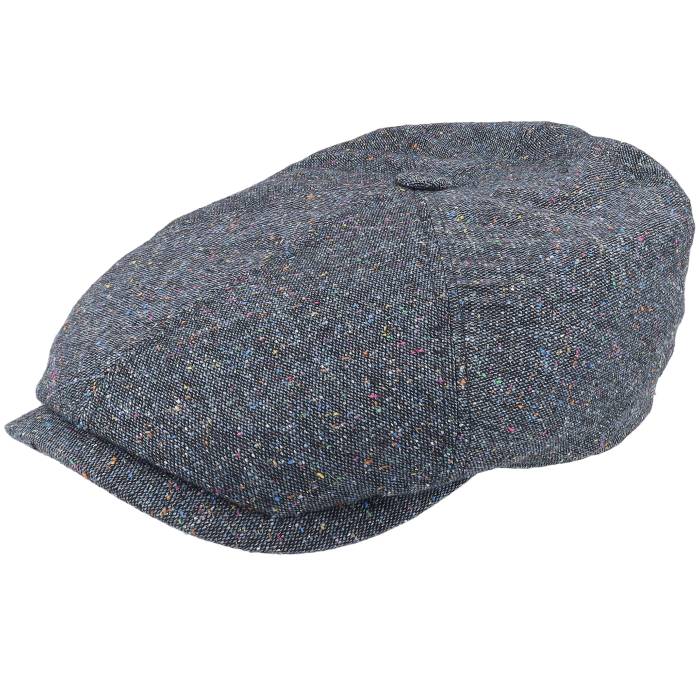 ステットソン Stetson 【 6-Panel Cap Donegal Blue Flat Cap Men Blue 】 キャップ 帽子 青色 ブルー メンズ 青色 ブルー|スニケス