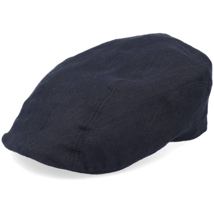 ステットソン Stetson 【 Ivy Cap Linen Black Flat Cap Men Black 】 キャップ 帽子 黒色 ブラック メンズ 黒色 ブラック｜スニケス