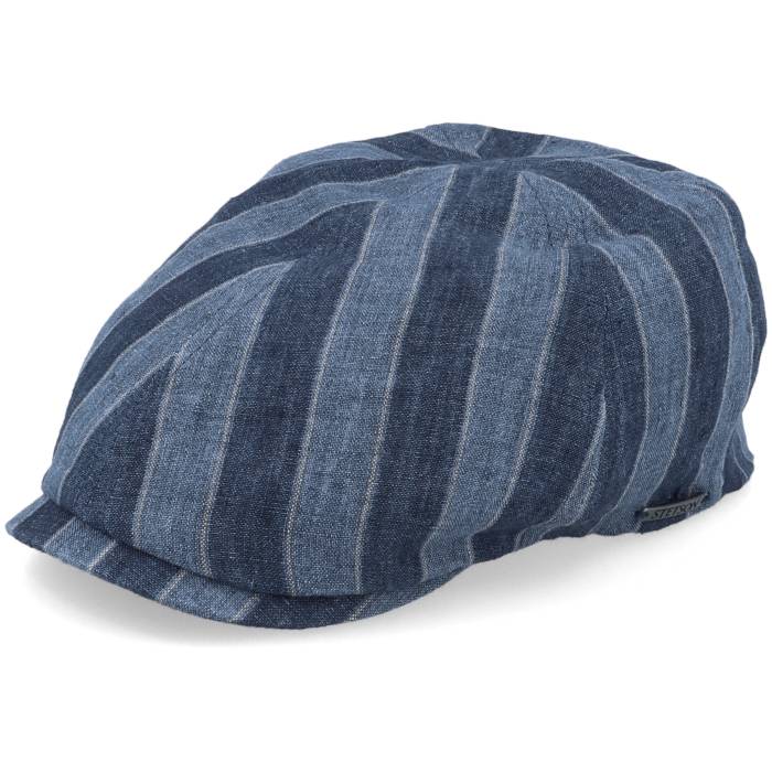 ステットソン Stetson 【 Duck Cap Linen Flat Cap Men Blue 】 キャップ 帽子 メンズ 青色 ブルー|スニケス