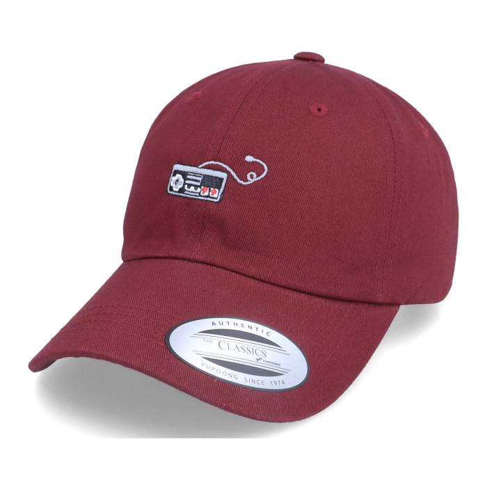 Abducted 【 Tiny Nes Controller Maroon Dad Cap Men Red 】 マルーン キャップ 帽子 メンズ Red 赤・レッド