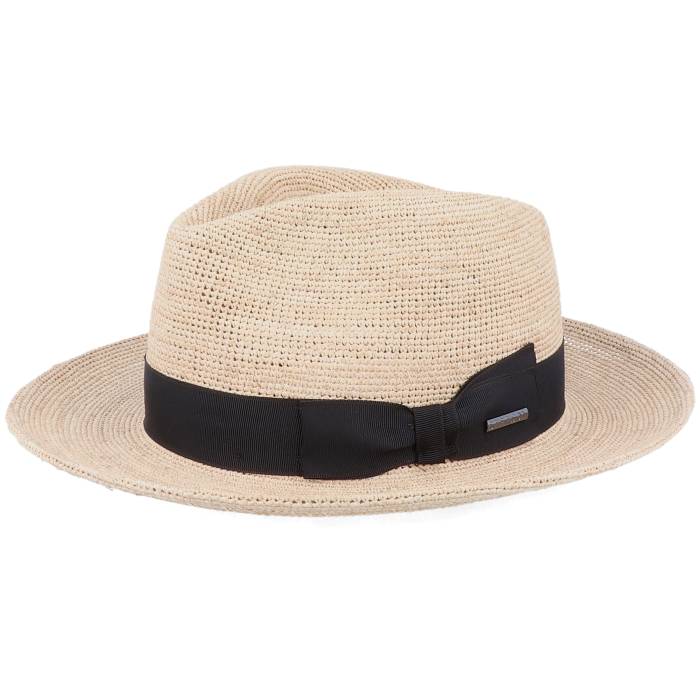 【★百貨店SALE★6/11十二時2時迄】ステットソン Stetson 【 Crochet Straw Fedora Men Beige 】 メンズ ベージュ