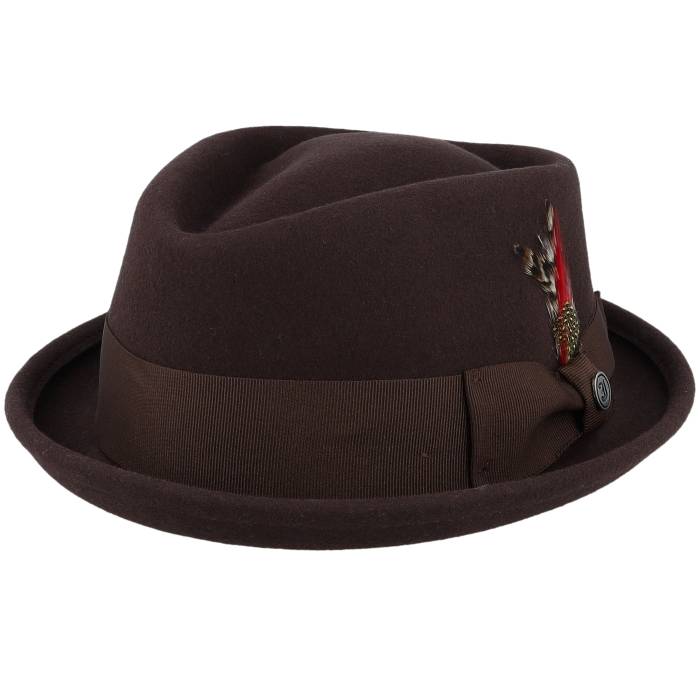 Jaxon & James 【 Crushable Diamond Crown Hat Brown Pork Pie Men Brown 】 ダイヤモンド 茶色 ブラウン メンズ 茶色 ブラウン
