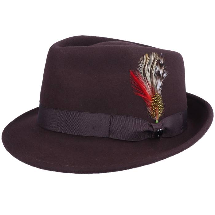 Jaxon \u0026 James 【 Detroit Brown Trilby Men Brown 】 自動車の街 赤銅色 赤銅色 メンズ 赤銅色 赤銅色