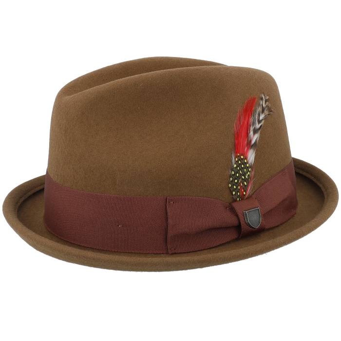 【★百貨店SALE★6/11真夜中2時迄】ブリクス米トン Brixton 【 Gain Coffee/Chestnut Fedora Men Brown 】 メンズ 赤銅色 赤銅色