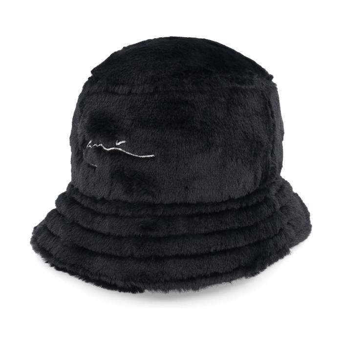 カールカナイ Karl Kani 【 Kk Signature Fluffy Hat Black Bucket Women Black 】 黒いこと 黒いこと レディース 黒いこと 黒いこと