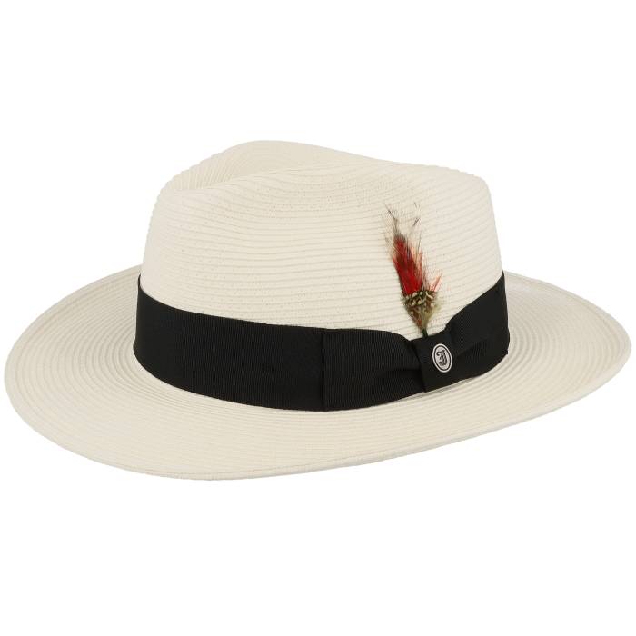 Jaxon \u0026 James 【 Summer C-Crown Fedora White Straw Hat Men White 】 Summer 夏時 白いこと 白いこと メンズ 白いこと 白いこと