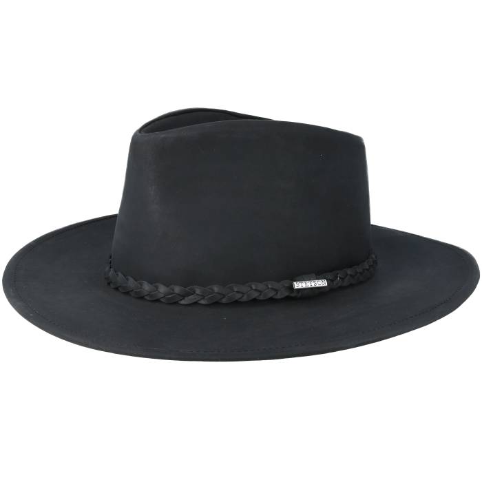 【★百貨店SALE★6/11十二時2時迄】ステットソン Stetson 【 Buffalo Leather Black Western Men Black 】 緩衝装置置き目 なめし革 黒いこと 黒いこと ウェスタン メンズ 黒いこと 黒いこと