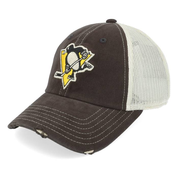 アメリカンニードル American Needle 【 Pittsburgh Penguins Orville Stone/Black Trucker Men Black 】 ピッツバーグ ペンギンズ トラッカー メンズ 黒色 ブラック｜スニケス