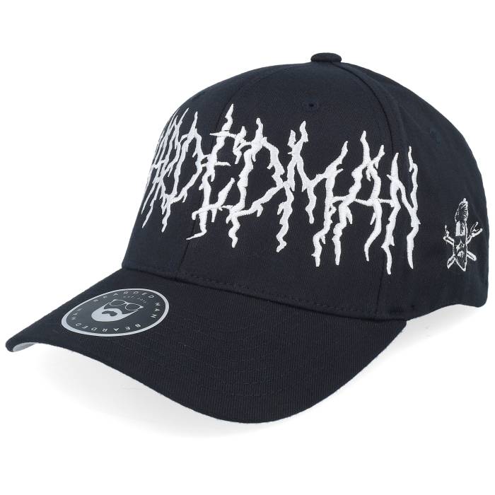 Bearded Man 【 Big Death Metal Logo Uv Wooly Combed Black Flexfit Men Black 】 メタル ロゴ 黒色 ブラック メンズ 黒色 ブラック|スニケス