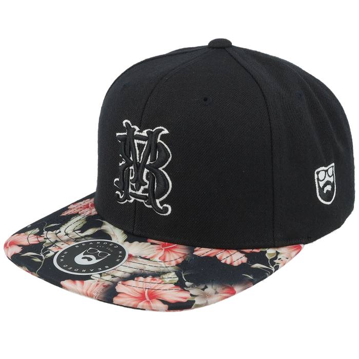 Bearded Man 【 Monogram Black/Floral Red Snapback Men Black 】 Red 赤・レッド Snapback スナップバック バッグ メンズ 黒色 ブラック｜スニケス 15,466円