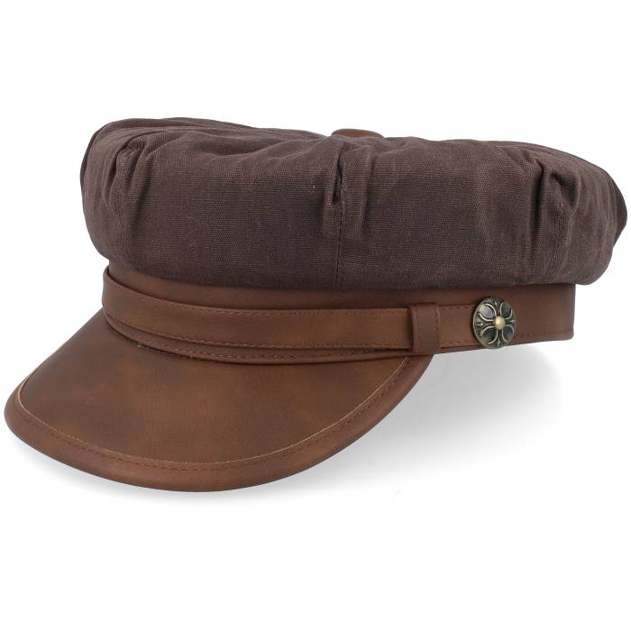 Jaxon \u0026 James 【 Rebel Motorcycle Cap - Brown-S Men Brown 】 気泡管水準器 旗がしら かぶり笠 メンズ 赤銅色 赤銅色