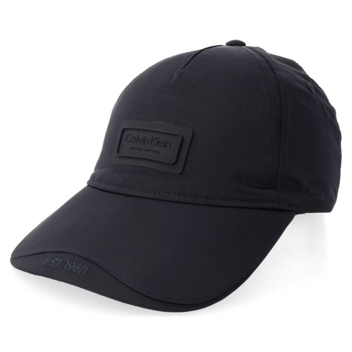 カルバンクライン Calvin Klein 【 Tonal Patch Tpu Cap Black A-Frame Dad Cap Men Black 】 旗がしら かぶり笠 黒いこと 黒いこと メンズ 黒いこと 黒いこと