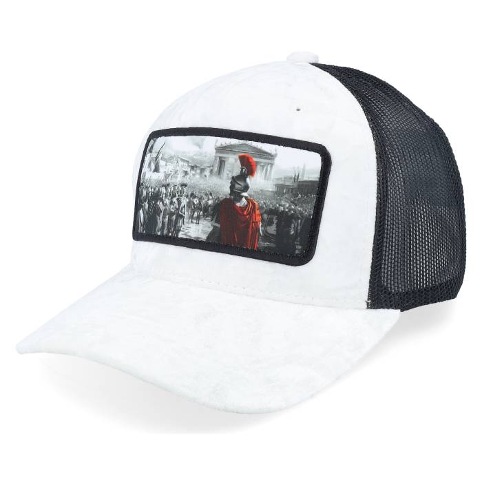 Calza Pennello 【 Spartan King Velvet White/Black A-Frame Trucker Men White 】 Spartan スパルタン トラッカー メンズ 白色 ホワイト｜スニケス