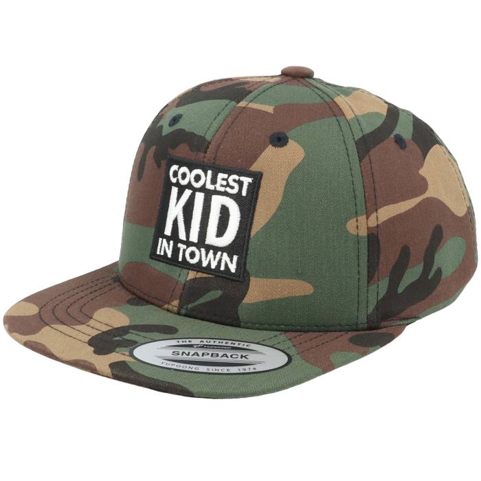 Kiddo Cap 【 Kids Coolest Kid In Town Camo Snapback Kids 】 カモ柄 Snapback スナップバック バッグ ジュニア キッズ