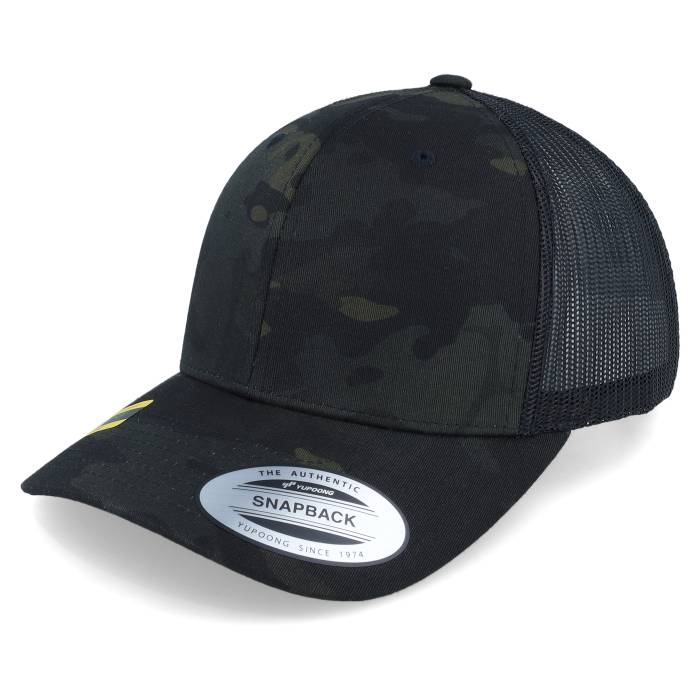 ユーポン Yupoong 【 Multicam Black Camo Trucker Men 】 黒色 ブラック カモ柄 トラッカー メンズ
