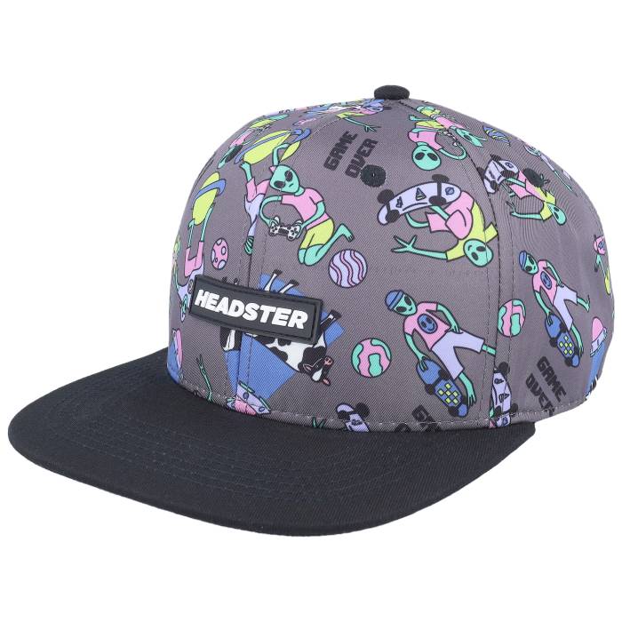 Headster 【 Kids Alien Invasion Charcoal/Black Snapback Kids Grey 】 Snapback スナップバック バッグ ジュニア キッズ 灰色 グレー
