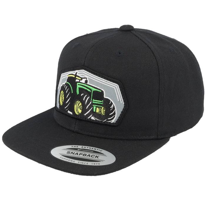 Kiddo Cap 【 Kids Big Tractor Grey Patch Black Snapback Kids Black 】 灰色 グレー 黒色 ブラック Snapback スナップバック バッグ ジュニア キッズ 黒色 ブラック｜スニケス