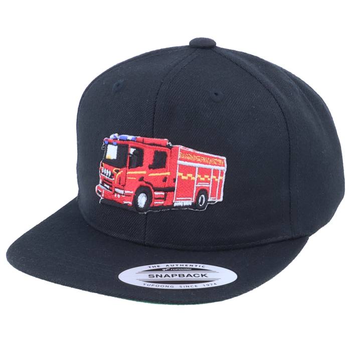 Kiddo Cap 【 Kids Fire Truck Black Snapback Kids Black 】 ファイア 黒色 ブラック Snapback スナップバック バッグ ジュニア キッズ 黒色 ブラック|スニケス