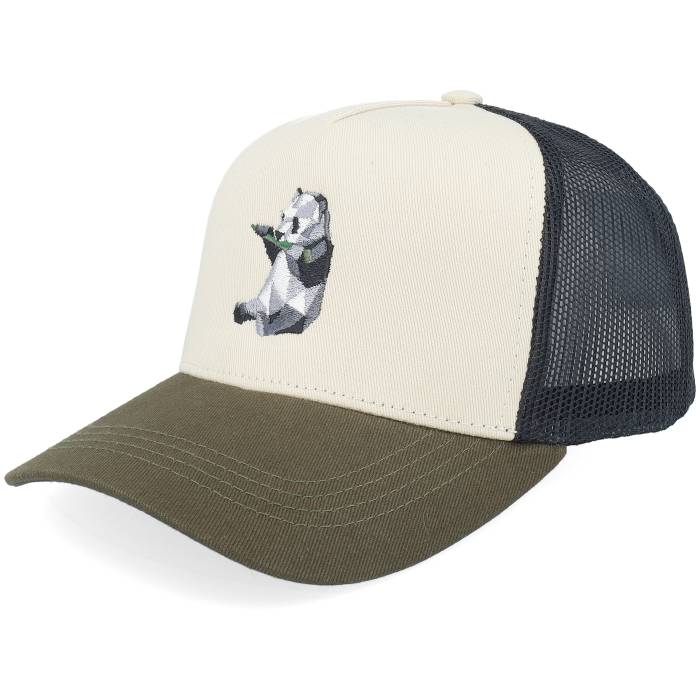 Kiddo Cap 【 Kids Paper Panda Stone/Black/Olive A-Frame Trucker Kids Beige 】 トラッカー ジュニア キッズ ベージュ