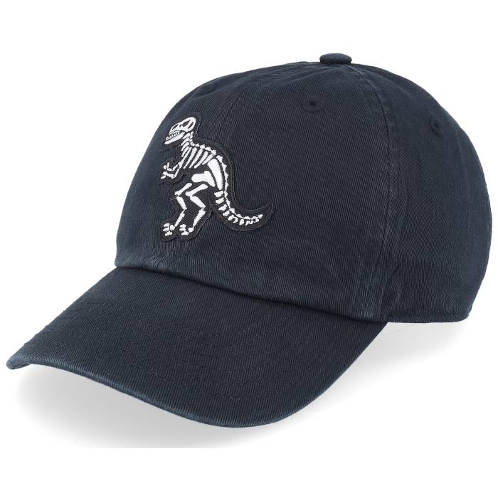 Kiddo Cap 【 Kids T-Rex Sceleton Patch Black Dad Cap Kids Black 】 黒色 ブラック キャップ 帽子 ジュニア キッズ 黒色 ブラック｜スニケス