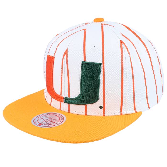 ミッチェル&ネス Mitchell & Ness 【 University Of Miami Newco White Snapback Men White 】 マイアミ 白色 ホワイト Snapback スナップバック バッグ メンズ 白色 ホワイト