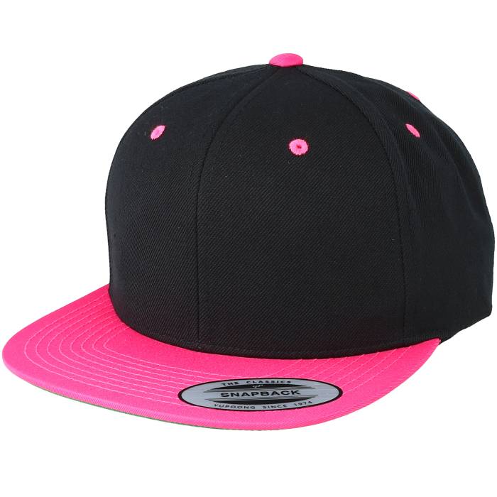 ユーポン Yupoong 【 Black/Neon Pink Snapback Men Black 】 pink ピンク Snapback スナップバック バッグ メンズ 黒色 ブラック｜スニケス