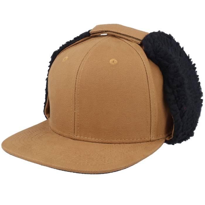 Equip 【 Canvas Flatbrim Caramel/Black Earflap Men Brown 】 メンズ 茶色 ブラウン