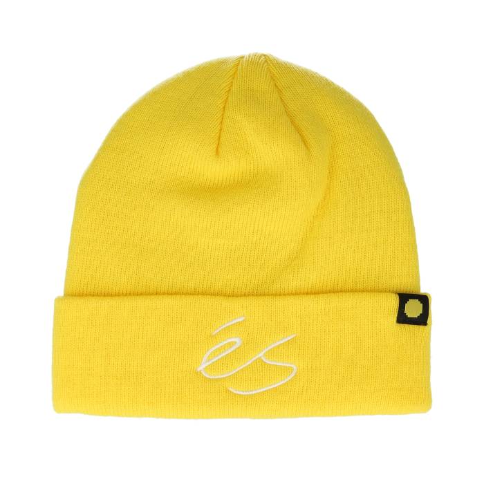 【 Big Script Chomp Beanie Yellow Cuff Men Yellow 】 スクリプト キャップ 帽子 yellow 黄色・イエロー メンズ yellow 黄色・イエロー|スニケス
