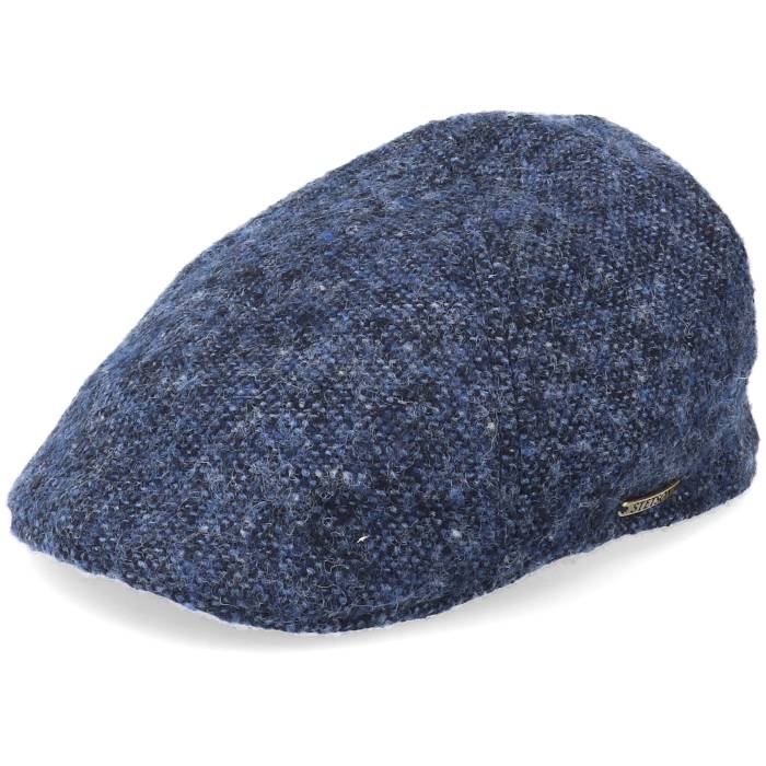 ステットソン Stetson 【 Texas Donegal Navy Flat Cap Men Blue 】 テキサス 紺色 ネイビー キャップ 帽子 メンズ 青色 ブルー｜スニケス