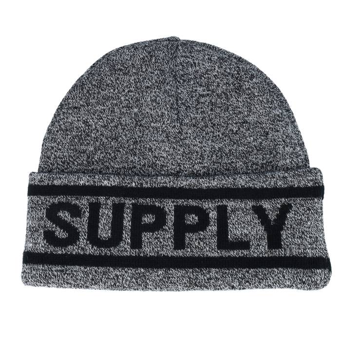 Herschel 【 Elmer Logo Beanie Heather Black/Black Cuff Men Black 】 ロゴ キャップ 帽子 heather ヘザー メンズ 黒色 ブラック｜スニケス