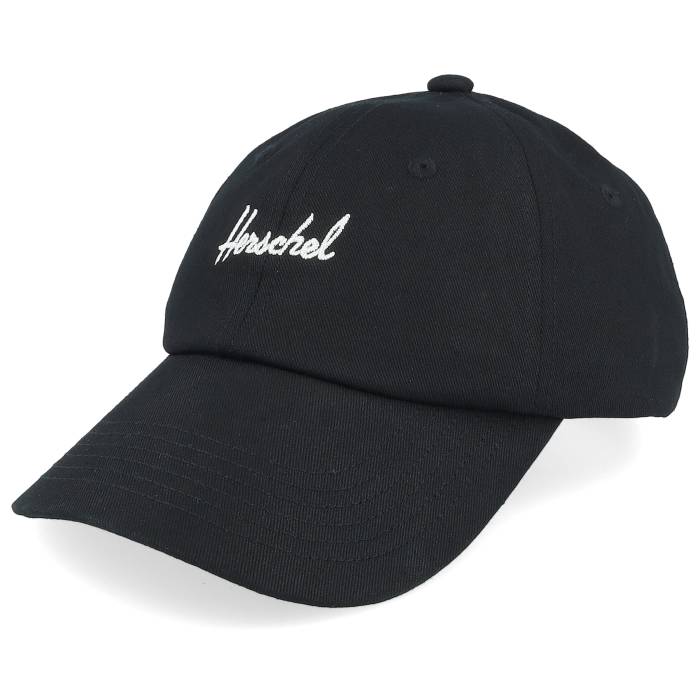 Herschel 【 Kids Sylas Cap Black Dad Cap Kids Black 】 キャップ 帽子 黒色 ブラック ジュニア キッズ 黒色 ブラック｜スニケス