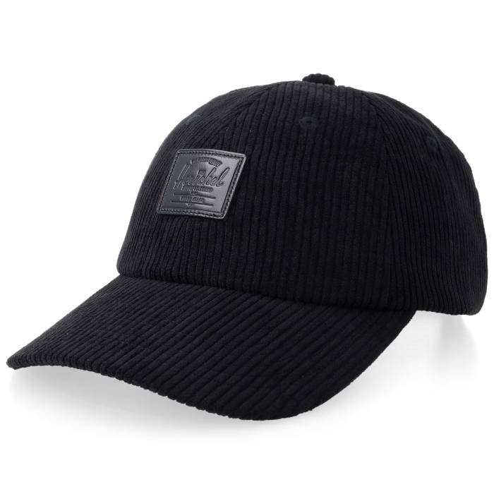 Herschel 【 Sylas Corduroy Cap Black Dad Cap Men Black 】 コール天 旗がしら かぶり笠 黒いこと 黒いこと メンズ 黒いこと 黒いこと
