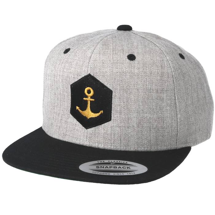 Jack Anchor 【 Hexagon Anchor Heather Grey Black Snapback Men Grey 】 heather ヘザー 灰色 グレー 黒色 ブラック Snapback スナップバック バッグ メンズ 灰色 グレー｜スニケス