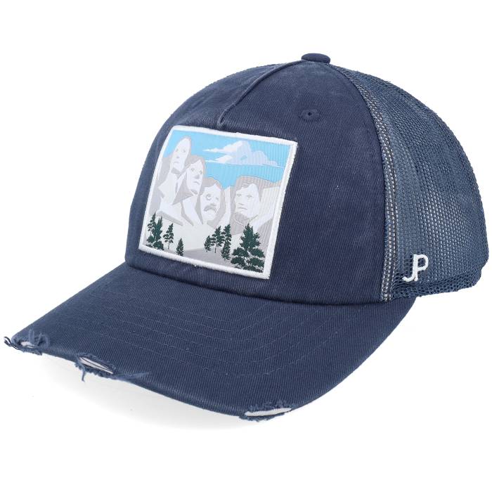Jim Pilleus 【 Mount Rushmore Navy Trucker Men Blue 】 紺色 ネイビー トラッカー メンズ 青色 ブルー｜スニケス