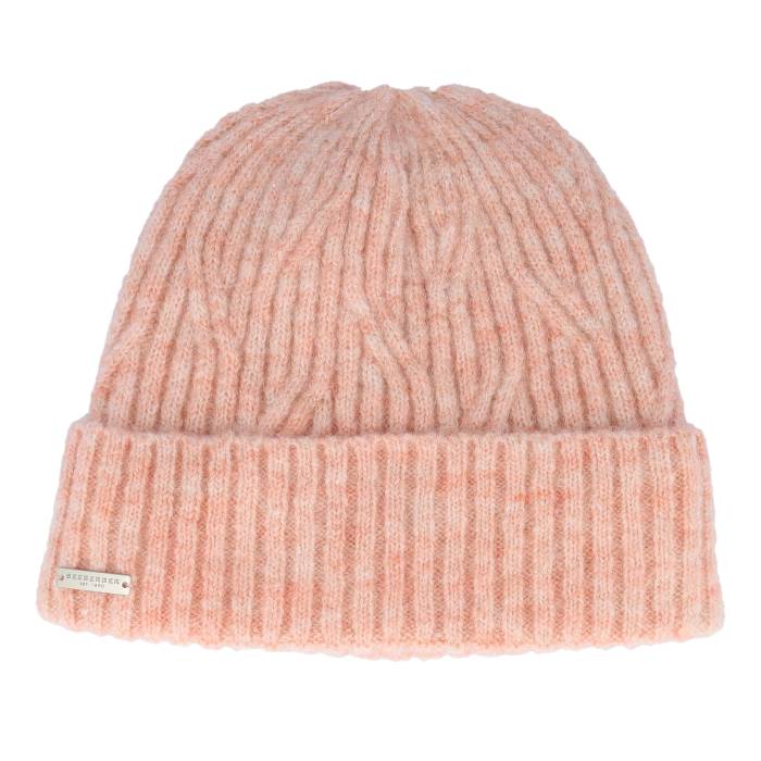 Seeberger 【 Recycelt Polyester Mix Pink Beanie Men Pink 】 pink サクラ色 旗がしら かぶり笠 メンズ pink サクラ色
