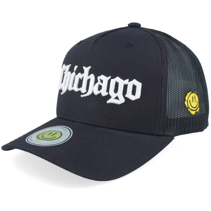Lucid Smile 【 Chichago 3D Script Black A-Frame Trucker Men Black 】 スクリプト 黒色 ブラック トラッカー メンズ 黒色 ブラック|スニケス